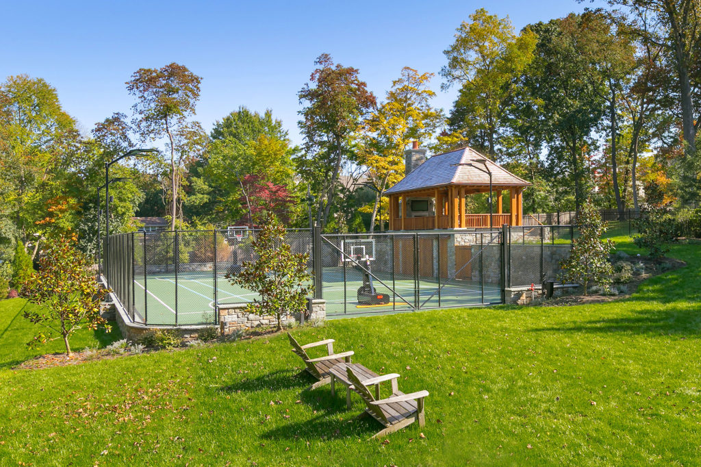 home sports court and viewing pavilion