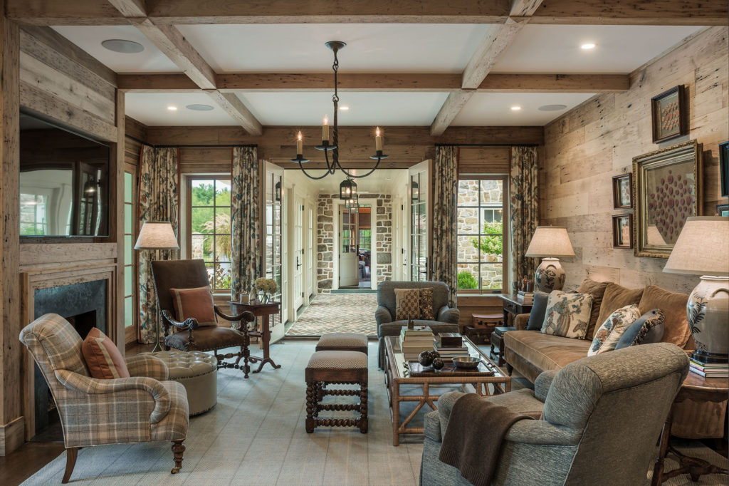 family room done in brown shades