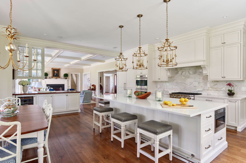 open concept kitchen with island