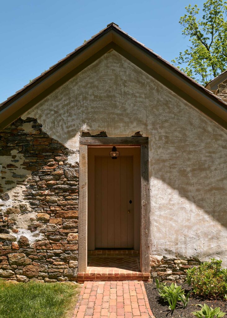 Entry to spring house at Big Bend in Chadds Ford Pennsylvania