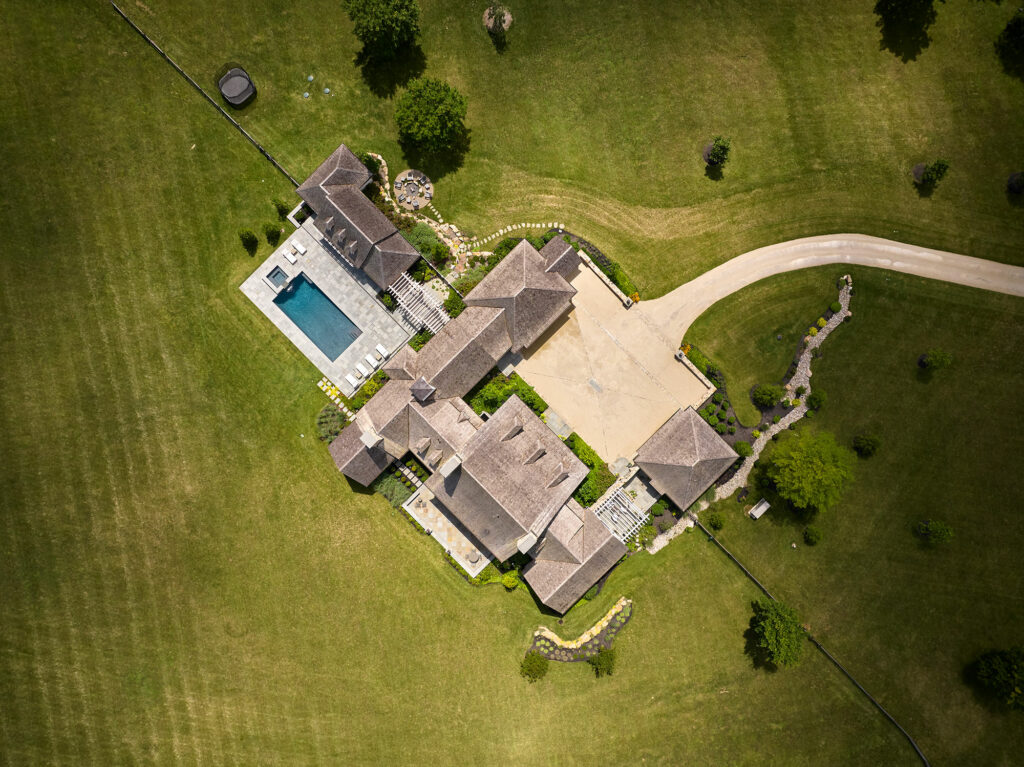 overhead view of Chestnut Fields 