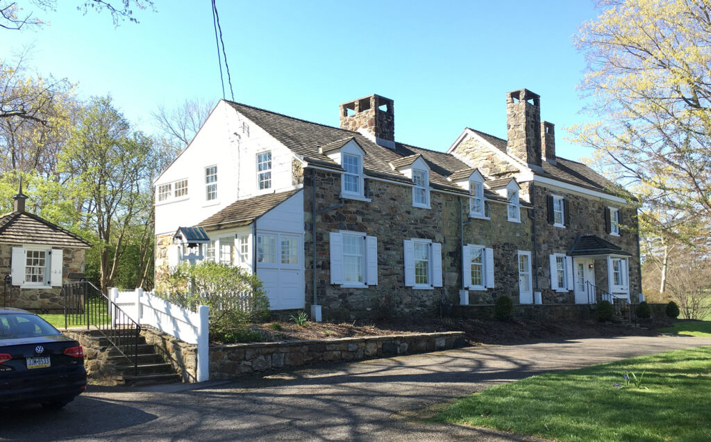 historic Dower House front exterior before renovations and addition