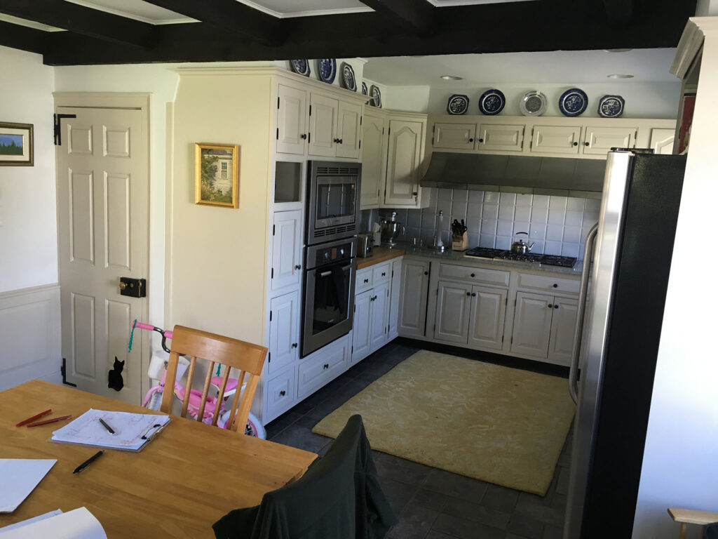 historic Dower House kitchen before renovation and addition