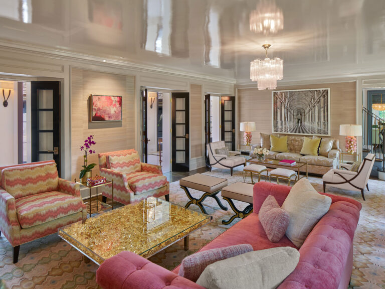 living room renovation in 1950s colonial revival home located in Greenville, Delaware