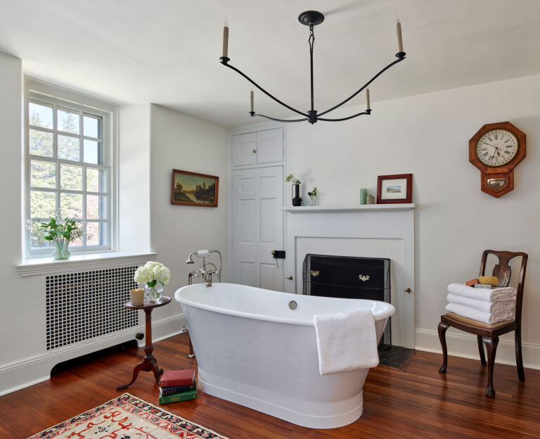 Soaking tub in former bedroom of Strand Millas in Rockland Delaware